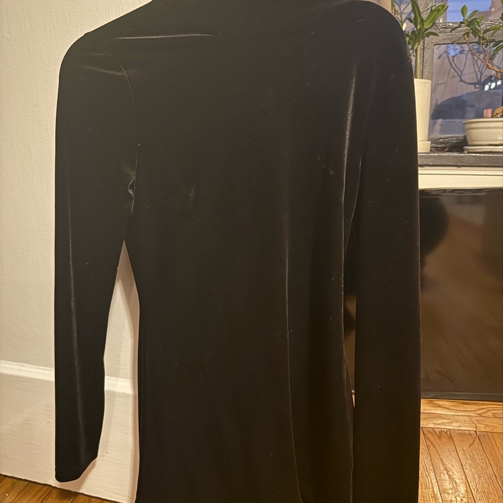 Reformation Luxe Black Velvet Top